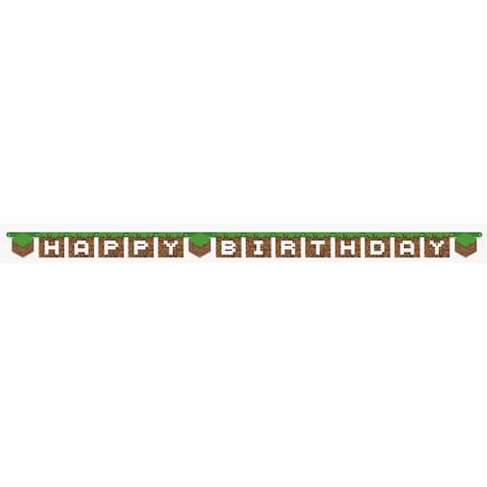 Michaels, 8ft. Minecraft Birthday Banner – Category: Banners